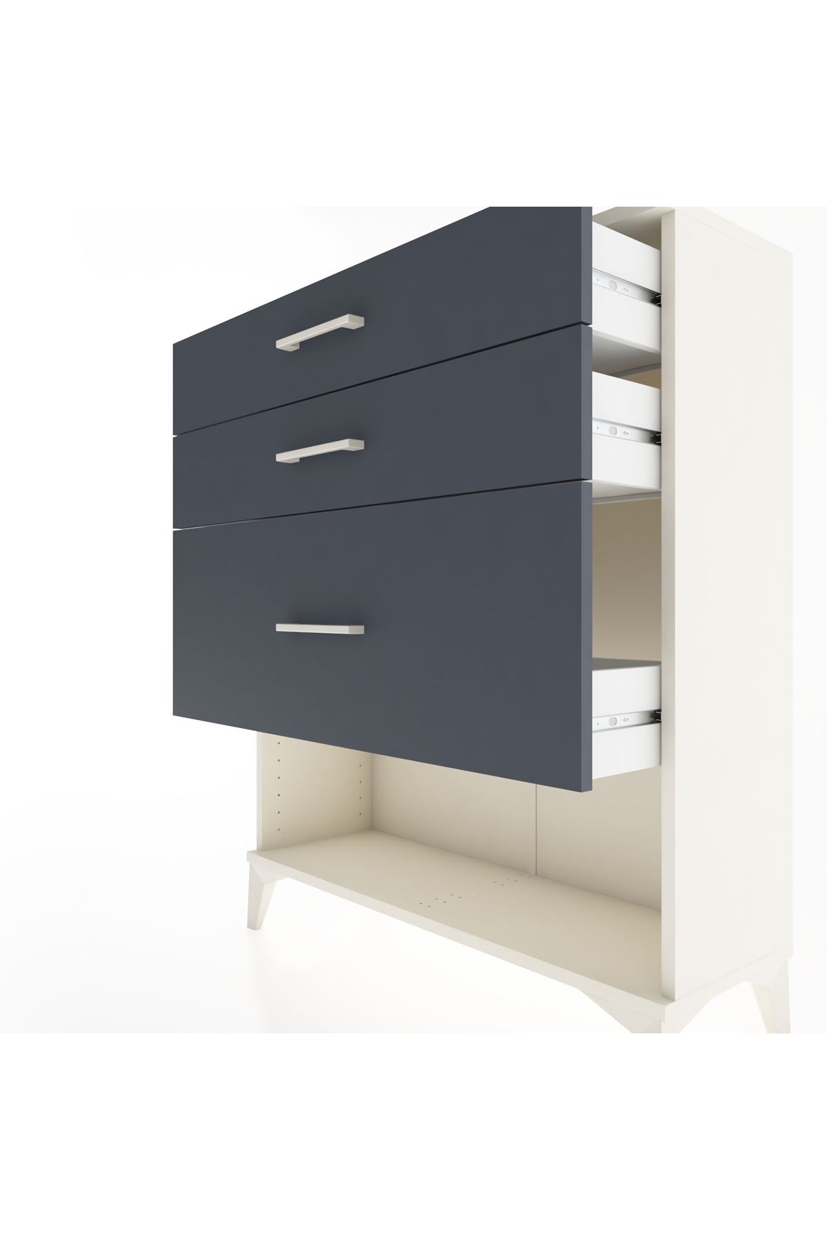 Arges Şifonyer 3 Çekmeceli 88x30x106 Aytaşı-Antrasit