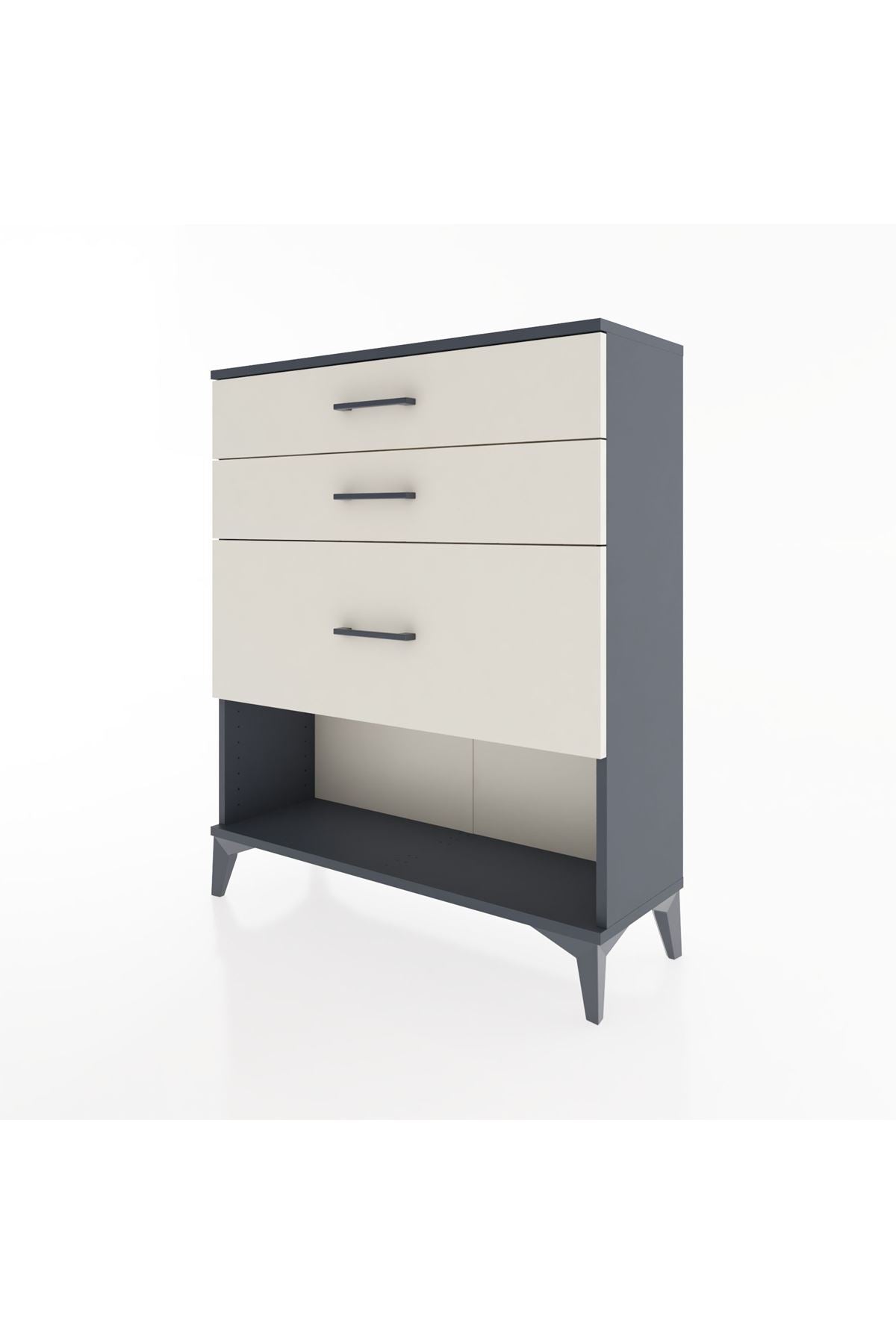 Arges Şifonyer 3 Çekmeceli 88x30x106 Antrasit-Aytaşı