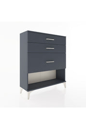 Arges Şifonyer 3 Çekmeceli 88x30x106 Antrasit-Antrasit