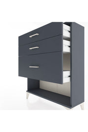 Arges Şifonyer 3 Çekmeceli 88x30x106 Antrasit-Antrasit
