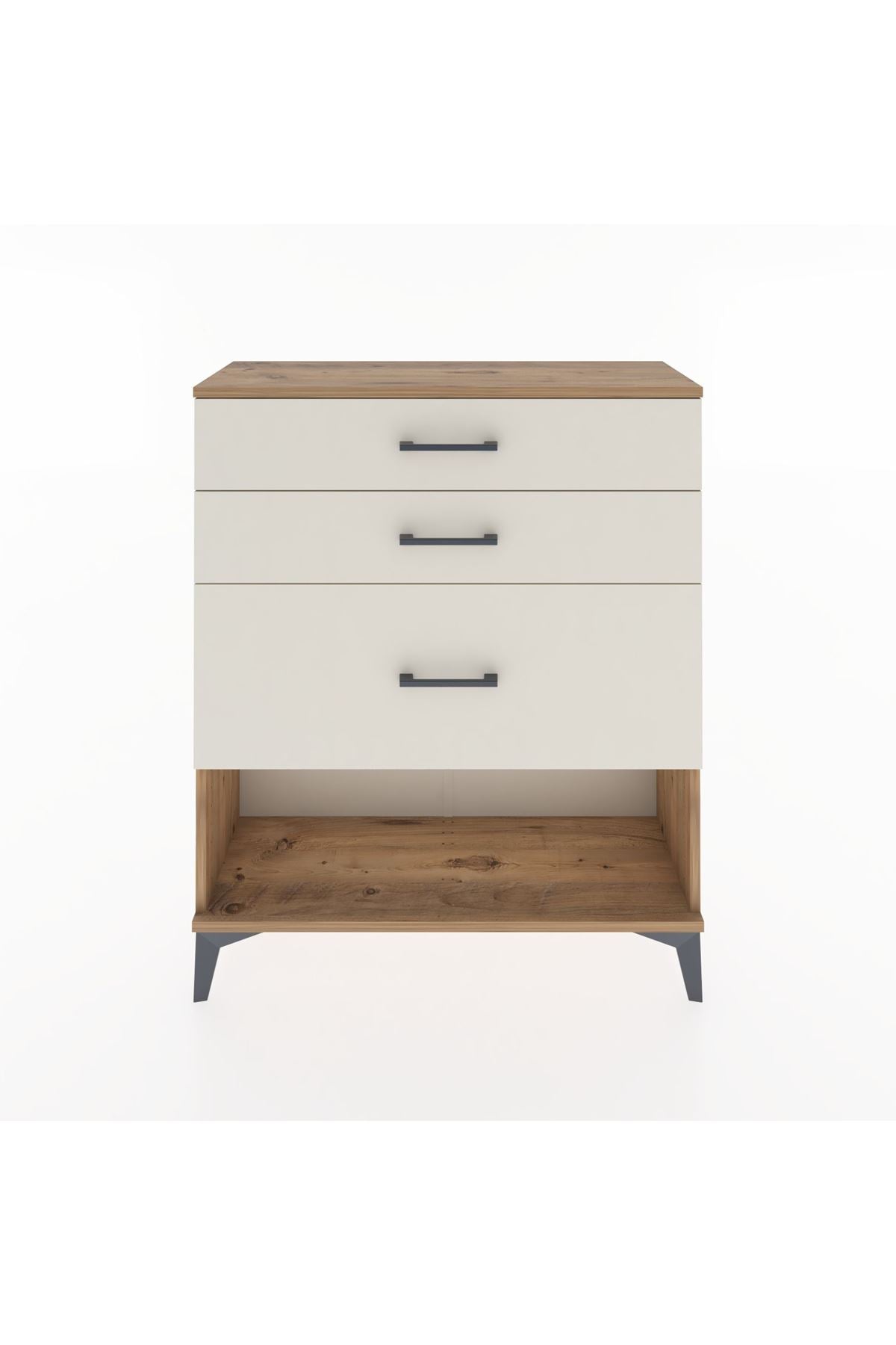 Arges Şifonyer 3 Çekmeceli 88x30x106 Çam-Aytaşı