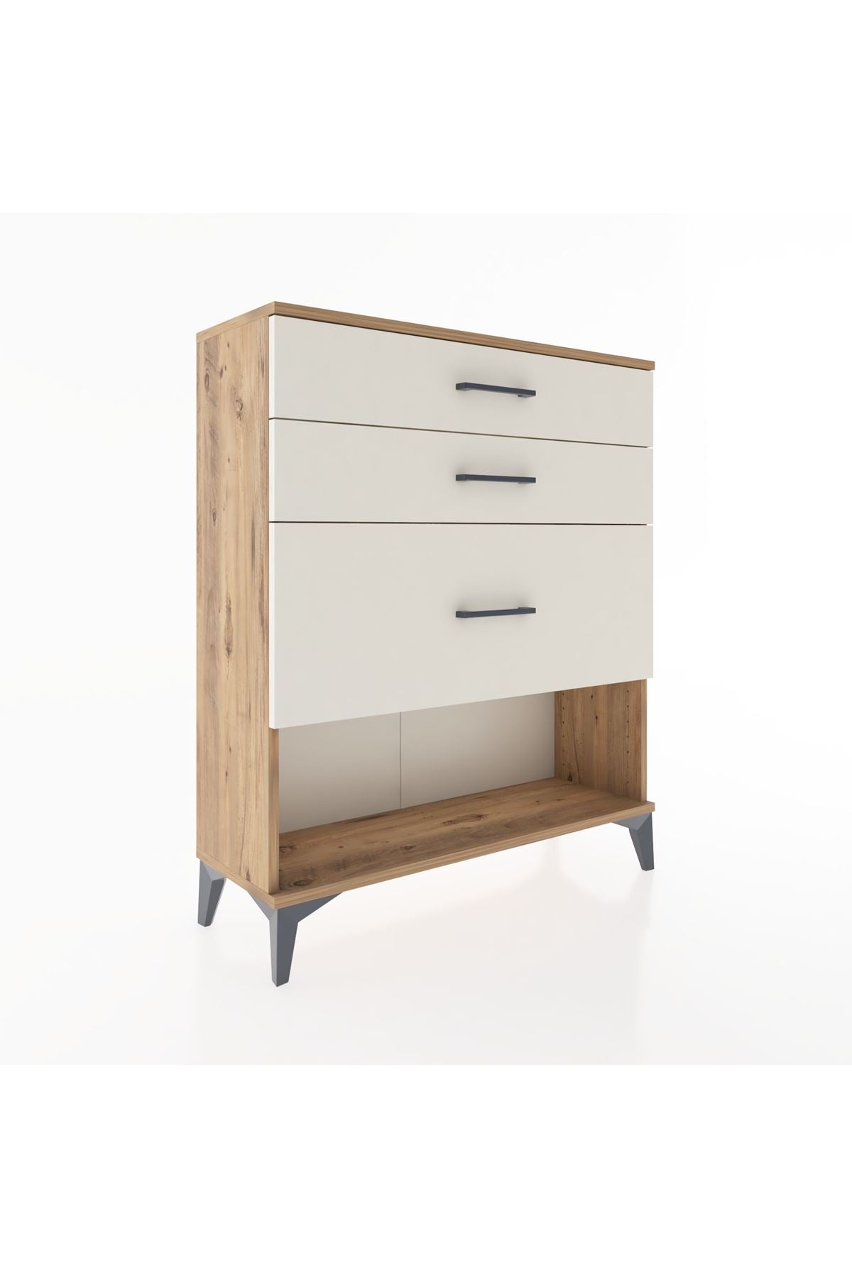 Arges Şifonyer 3 Çekmeceli 88x30x106 Çam-Aytaşı