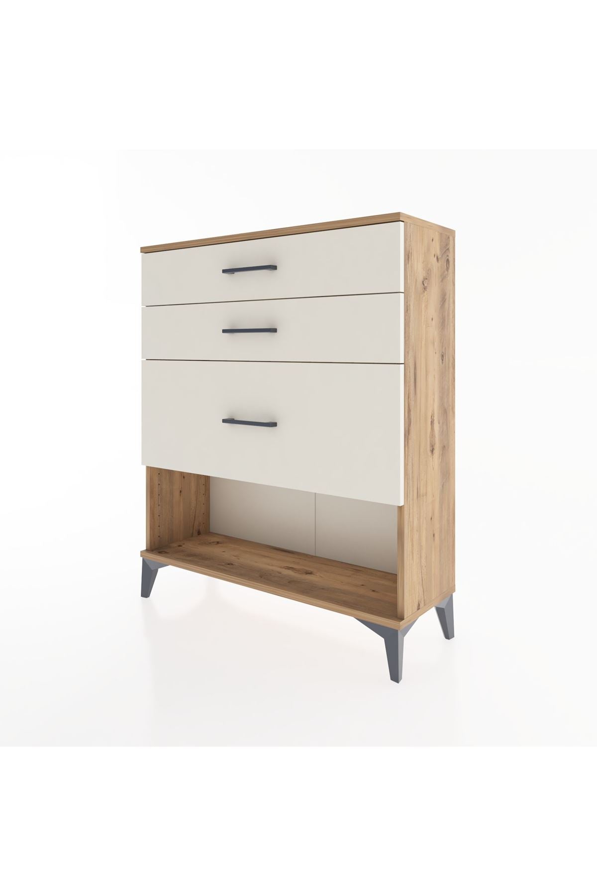 Arges Şifonyer 3 Çekmeceli 88x30x106 Çam-Aytaşı