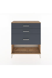 Arges Şifonyer 3 Çekmeceli 88x30x106 Çam-Antrasit