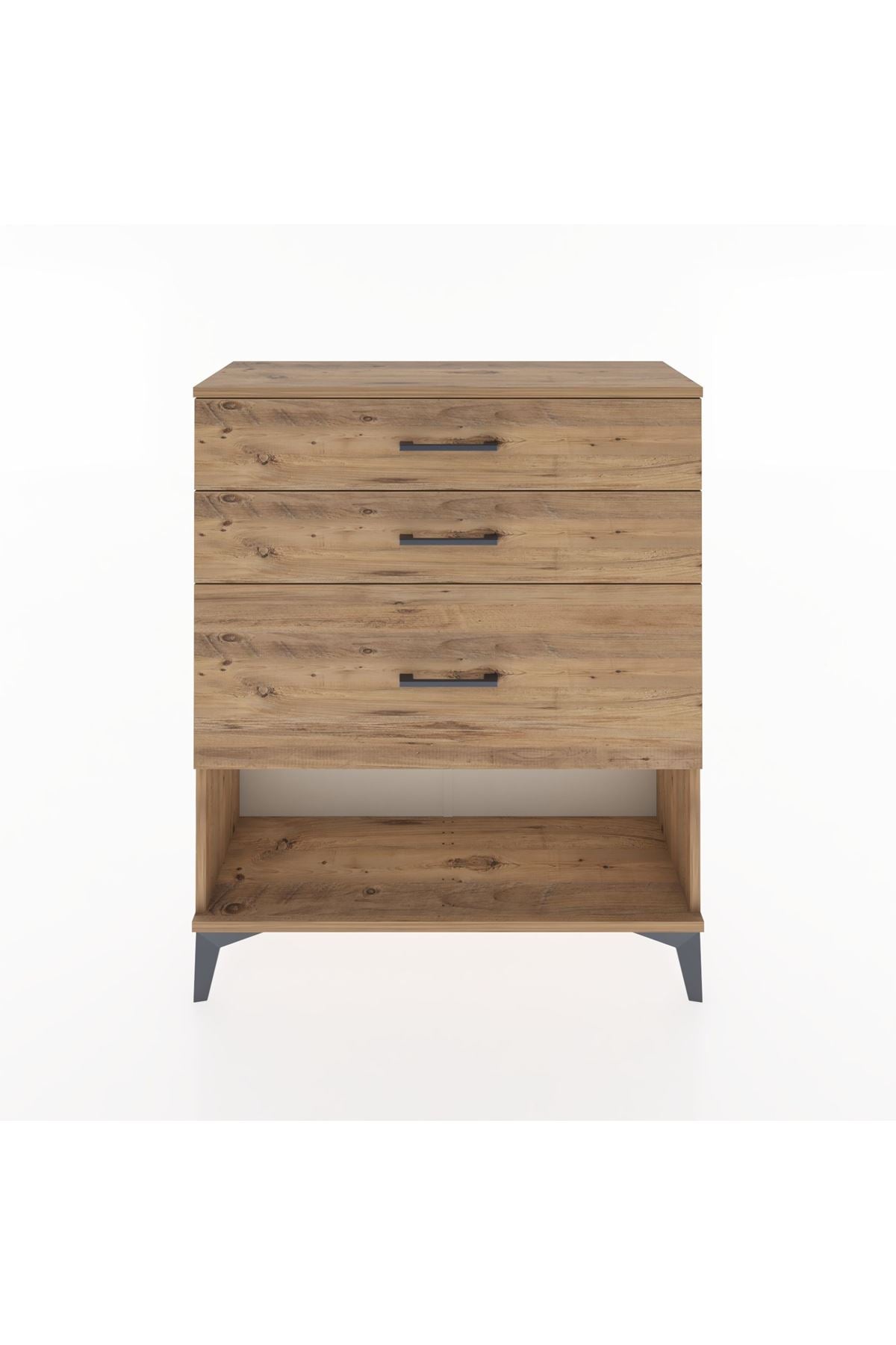 Arges Şifonyer 3 Çekmeceli 88x30x106 Çam-Çam