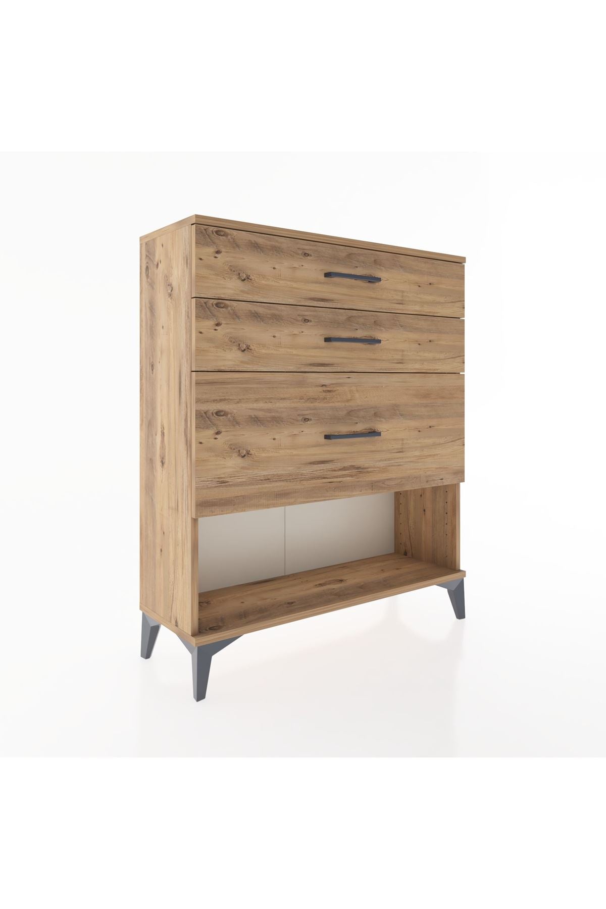 Arges Şifonyer 3 Çekmeceli 88x30x106 Çam-Çam