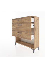 Arges Şifonyer 3 Çekmeceli 88x30x106 Çam-Çam