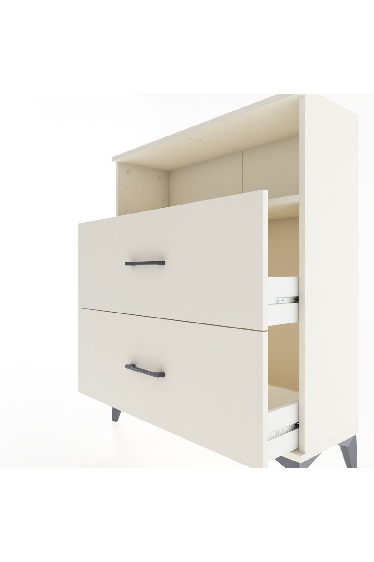 Arges Şifonyer Tek Raflı 2 Çekmeceli 88x30x106 Aytaşı-Aytaşı