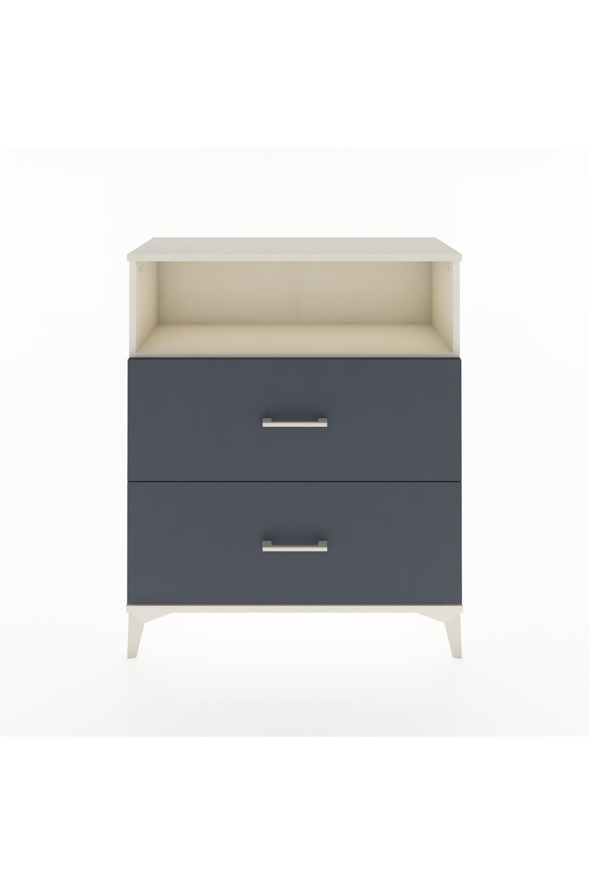 Arges Şifonyer Tek Raflı 2 Çekmeceli 88x30x106 Aytaşı-Antrasit