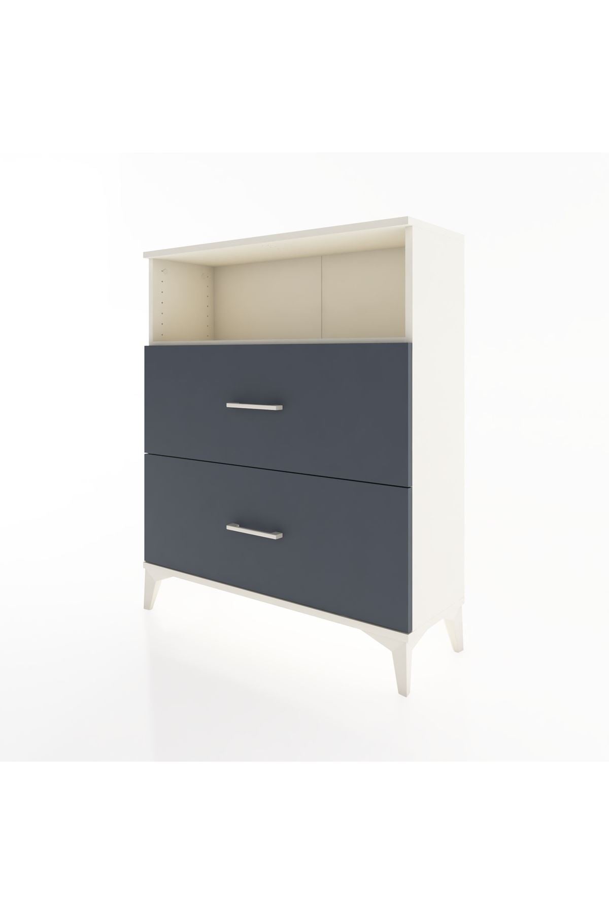 Arges Şifonyer Tek Raflı 2 Çekmeceli 88x30x106 Aytaşı-Antrasit