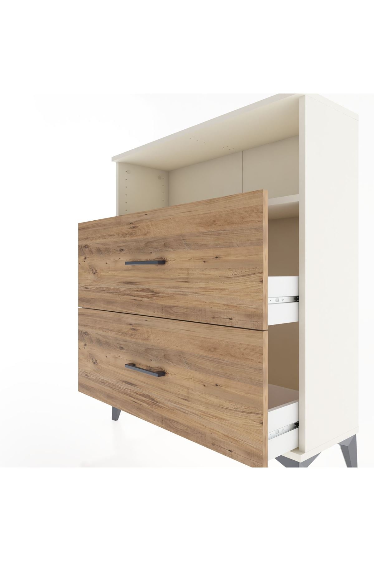 Arges Şifonyer Tek Raflı 2 Çekmeceli 88x30x106 Aytaşı-Çam