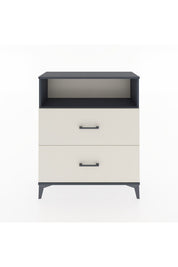 Arges Şifonyer Tek Raflı 2 Çekmeceli 88x30x106 Antrasit-Aytaşı