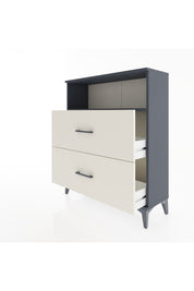 Arges Şifonyer Tek Raflı 2 Çekmeceli 88x30x106 Antrasit-Aytaşı