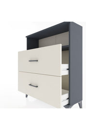 Arges Şifonyer Tek Raflı 2 Çekmeceli 88x30x106 Antrasit-Aytaşı