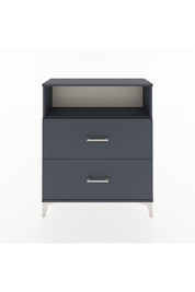 Arges Şifonyer Tek Raflı 2 Çekmeceli 88x30x106 Antrasit-Antrasit