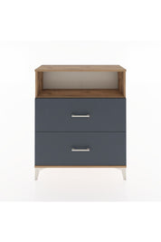 Arges Şifonyer Tek Raflı 2 Çekmeceli 88x30x106 Çam-Antrasit