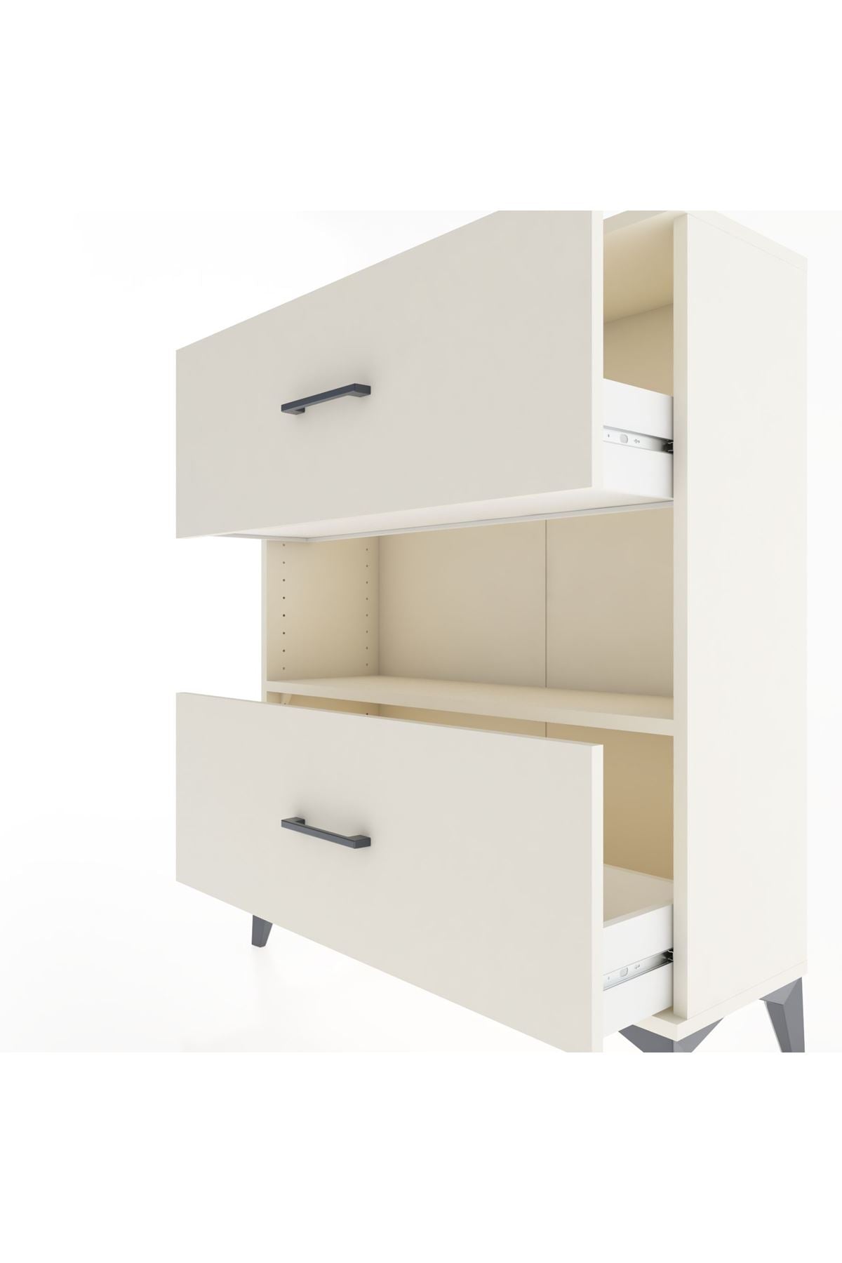 Arges Şifonyer Tek Raflı 2 Çekmeceli 88x30x106 Aytaşı-Aytaşı