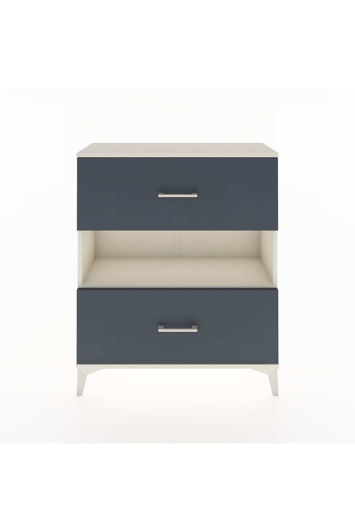 Arges Şifonyer Tek Raflı 2 Çekmeceli 88x30x106 Aytaşı-Antrasit