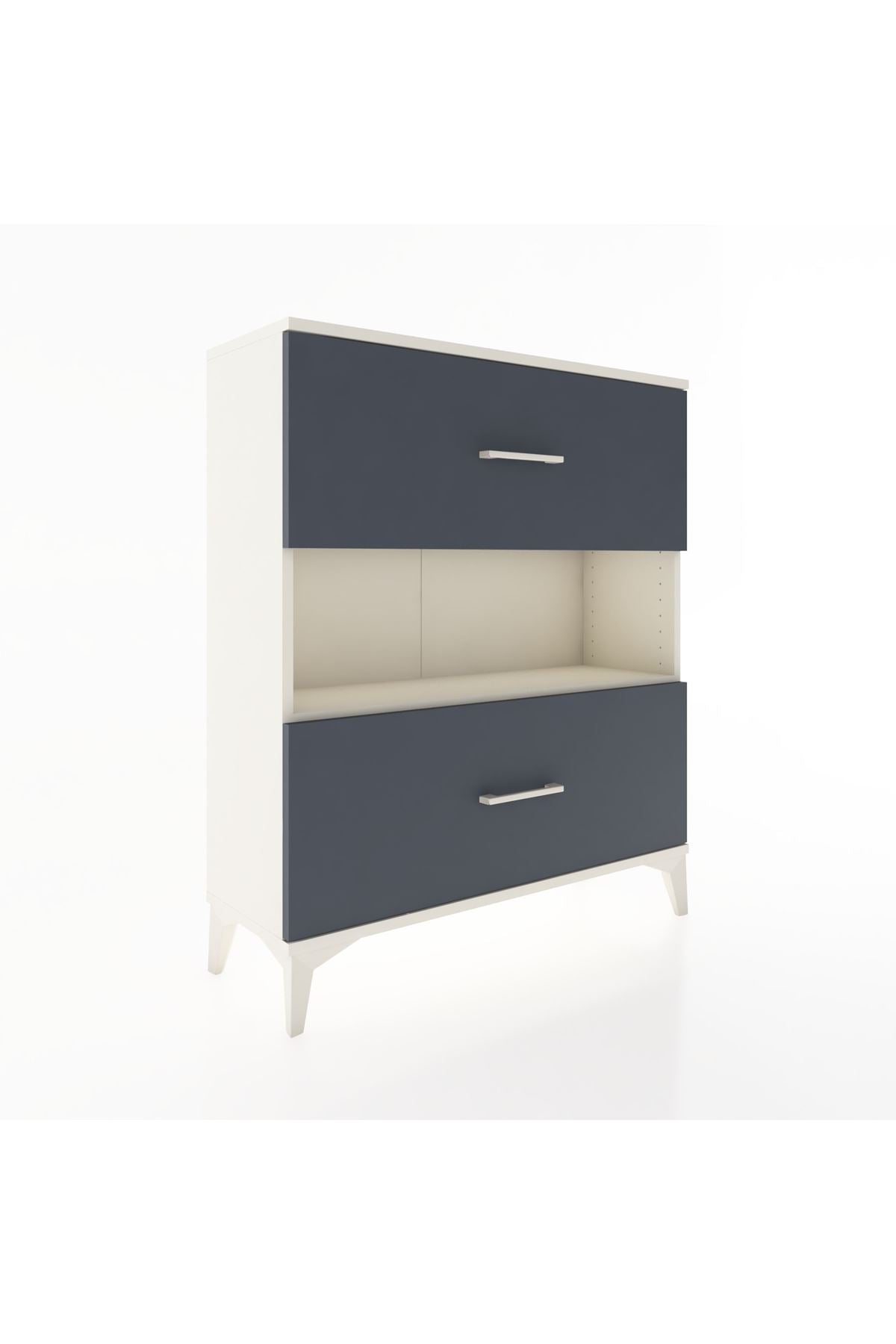 Arges Şifonyer Tek Raflı 2 Çekmeceli 88x30x106 Aytaşı-Antrasit