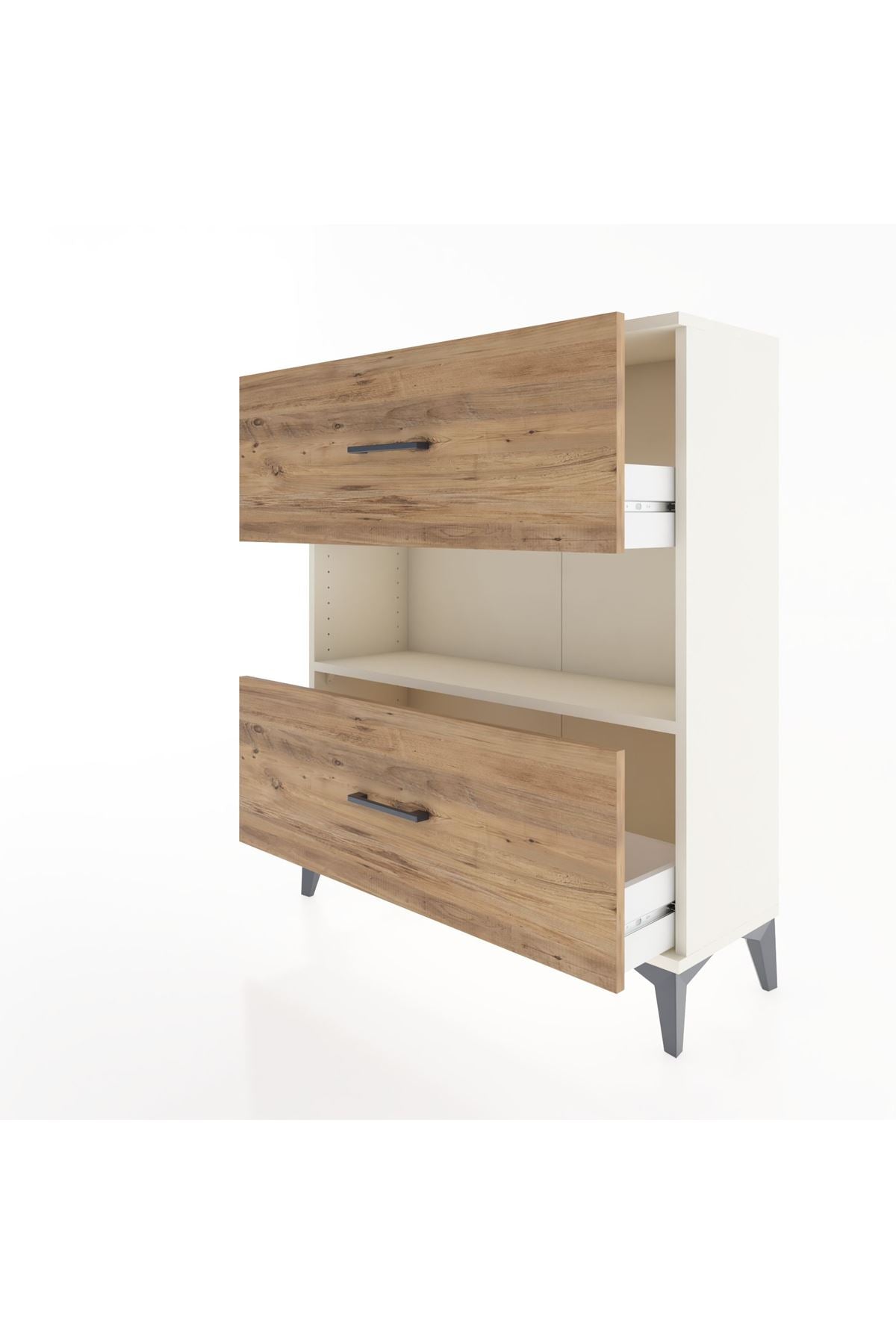 Arges Şifonyer Tek Raflı 2 Çekmeceli 88x30x106 Aytaşı-Çam