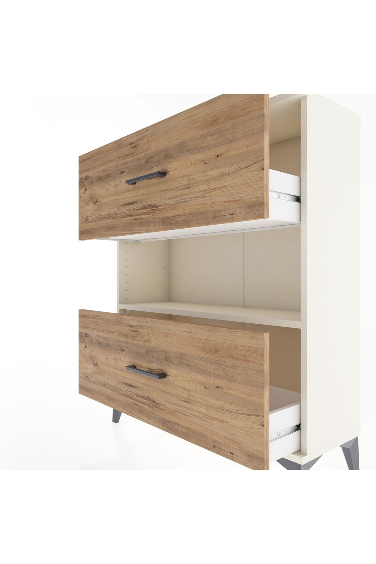 Arges Şifonyer Tek Raflı 2 Çekmeceli 88x30x106 Aytaşı-Çam