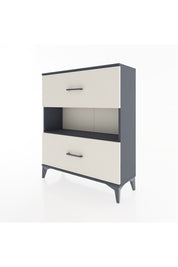 Arges Şifonyer Tek Raflı 2 Çekmeceli 88x30x106 Antrasit-Aytaşı