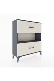 Arges Şifonyer Tek Raflı 2 Çekmeceli 88x30x106 Antrasit-Aytaşı