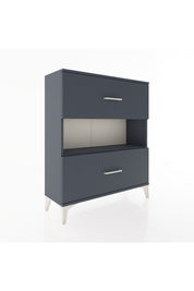 Arges Şifonyer Tek Raflı 2 Çekmeceli 88x30x106 Antrasit-Antrasit