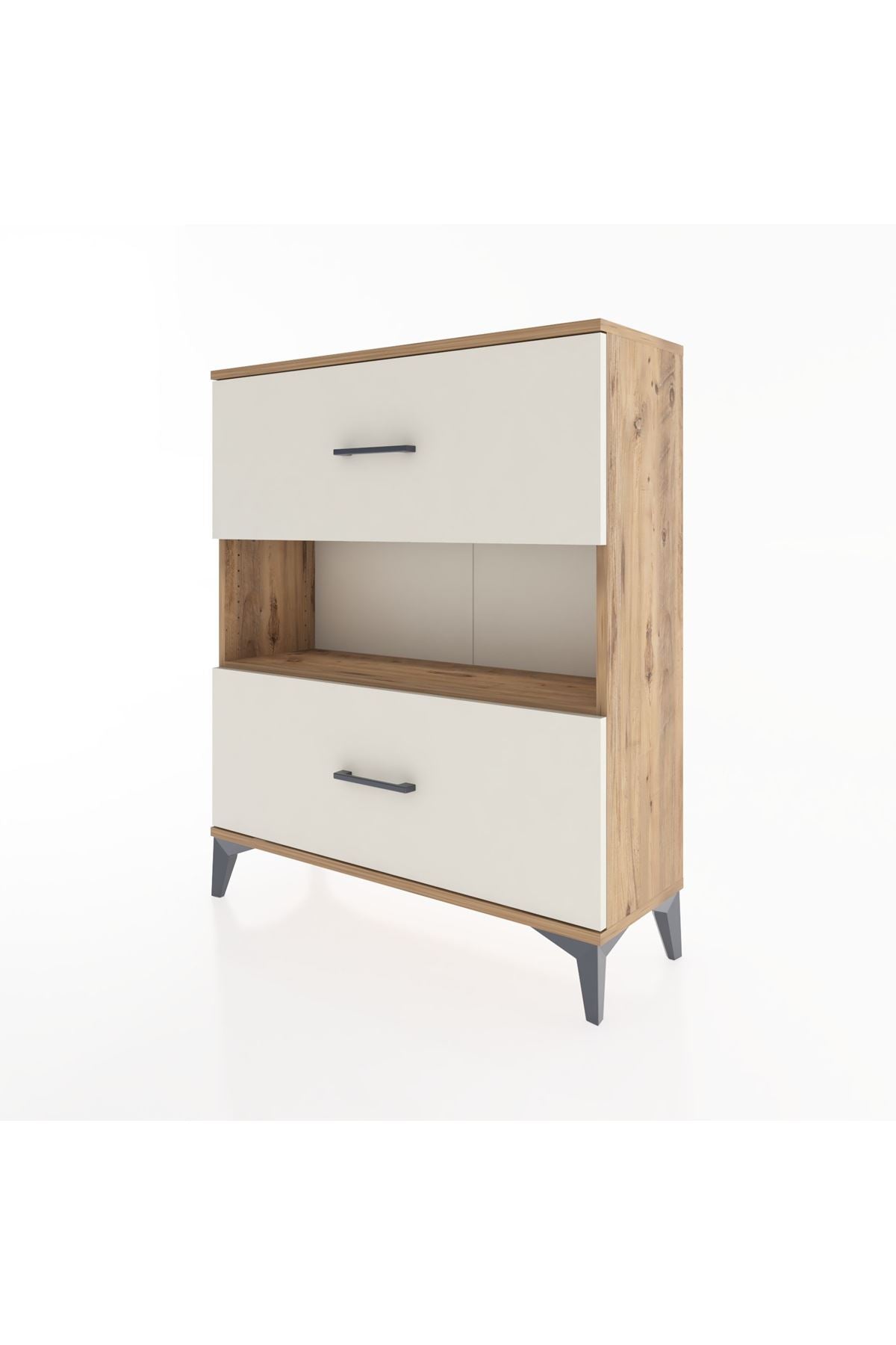 Arges Şifonyer Tek Raflı 2 Çekmeceli 88x30x106 Çam-Aytaşı