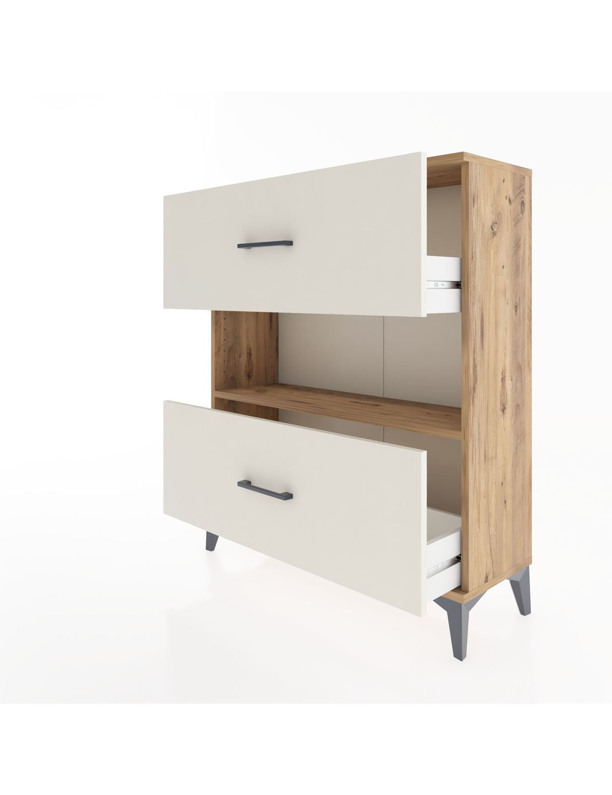 Arges Şifonyer Tek Raflı 2 Çekmeceli 88x30x106 - S05M017V7A