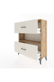 Arges Şifonyer Tek Raflı 2 Çekmeceli 88x30x106 Çam-Aytaşı