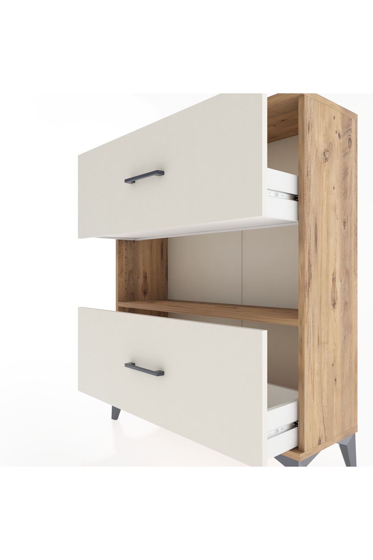 Arges Şifonyer Tek Raflı 2 Çekmeceli 88x30x106 Çam-Aytaşı