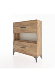 Arges Şifonyer Tek Raflı 2 Çekmeceli 88x30x106 Çam-Çam