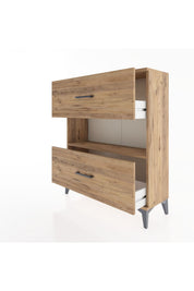 Arges Şifonyer Tek Raflı 2 Çekmeceli 88x30x106 Çam-Çam