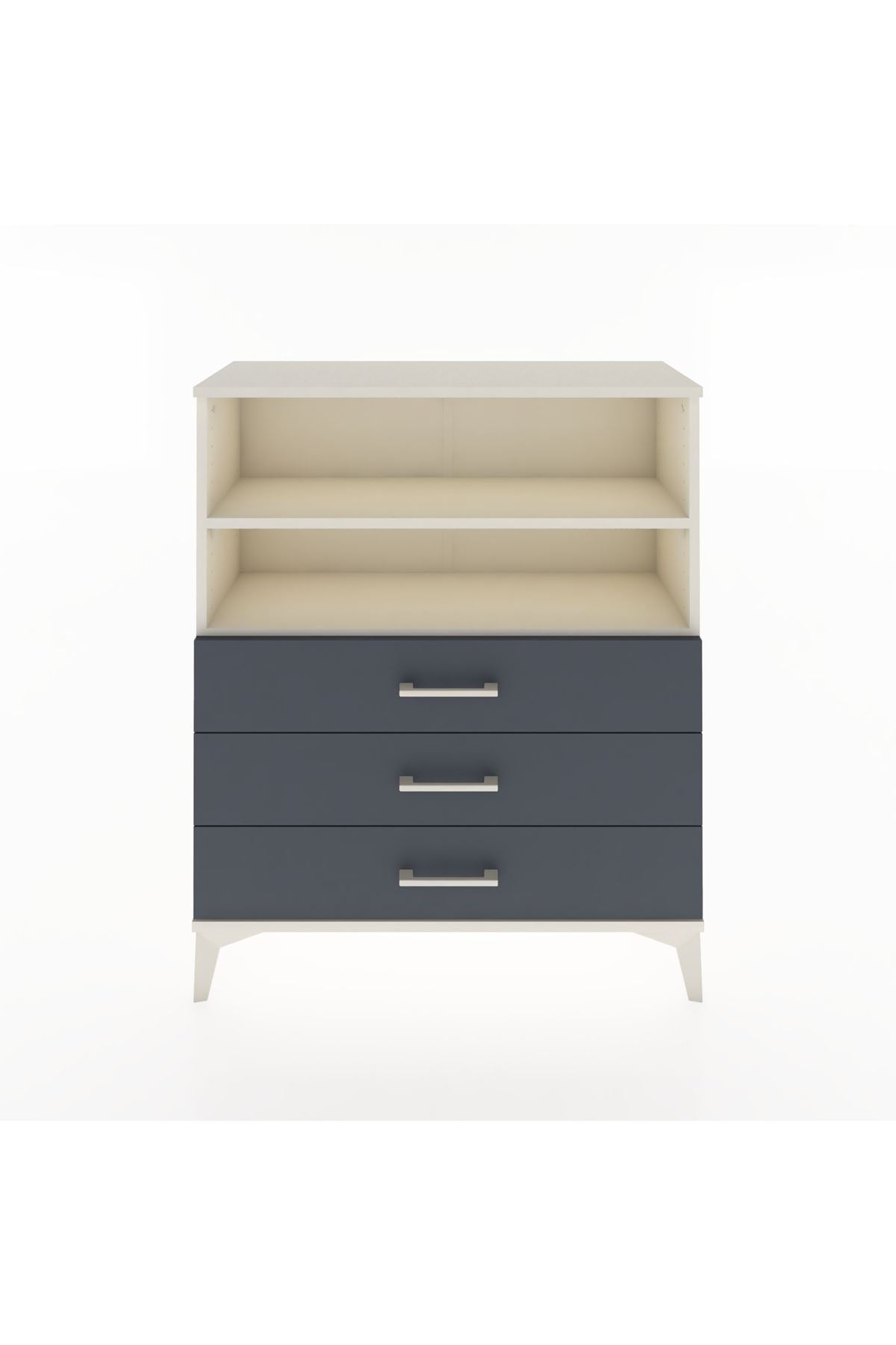 Arges Şifonyer 2 Raflı 3 Çekmeceli 88x30x106 Aytaşı-Antrasit