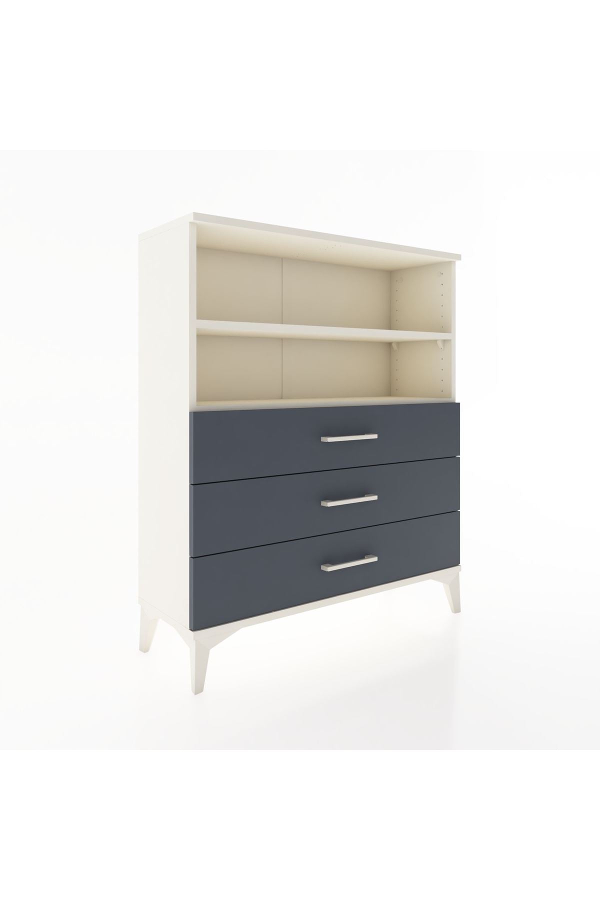 Arges Şifonyer 2 Raflı 3 Çekmeceli 88x30x106 Aytaşı-Antrasit