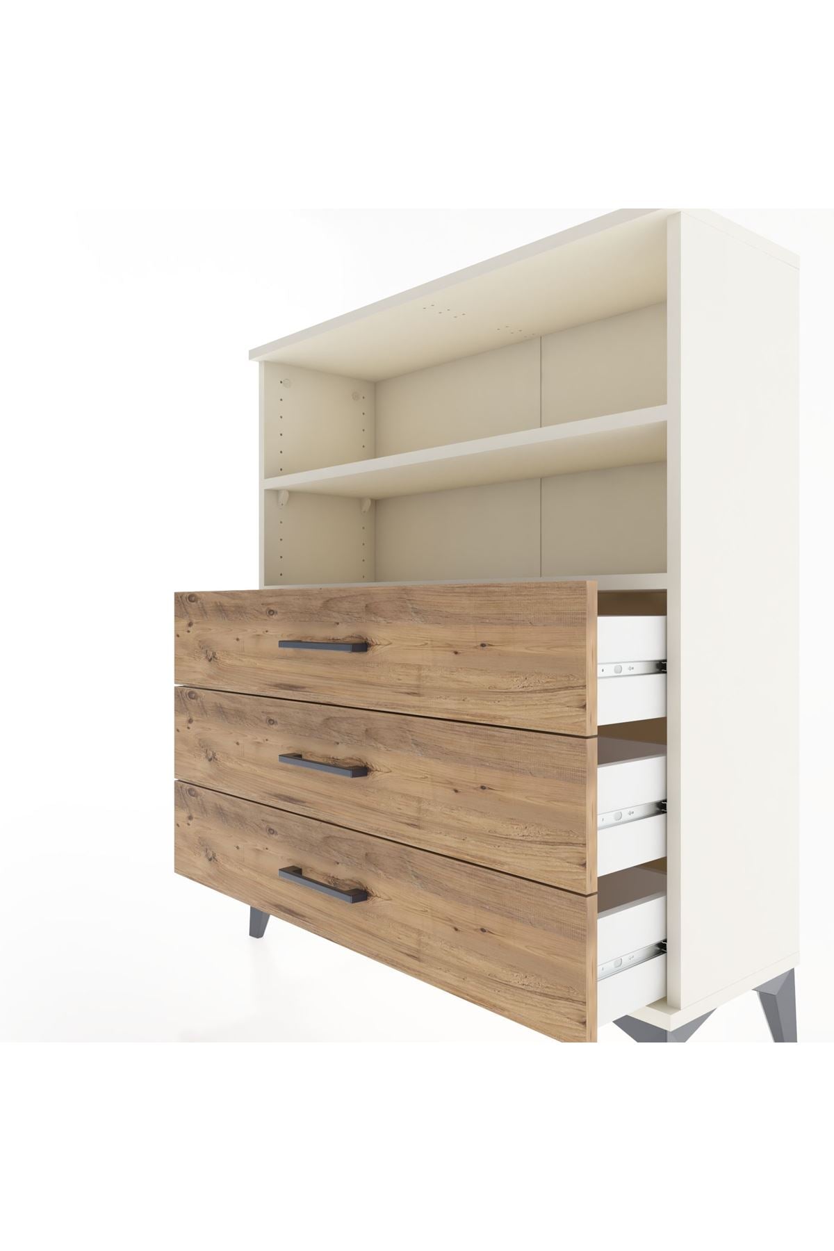 Arges Şifonyer 2 Raflı 3 Çekmeceli 88x30x106 Aytaşı-Çam