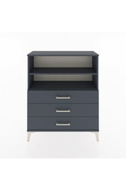 Arges Şifonyer 2 Raflı 3 Çekmeceli 88x30x106 Antrasit-Antrasit