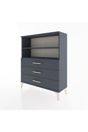 Arges Şifonyer 2 Raflı 3 Çekmeceli 88x30x106 Antrasit-Antrasit