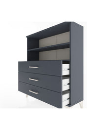Arges Şifonyer 2 Raflı 3 Çekmeceli 88x30x106 Antrasit-Antrasit