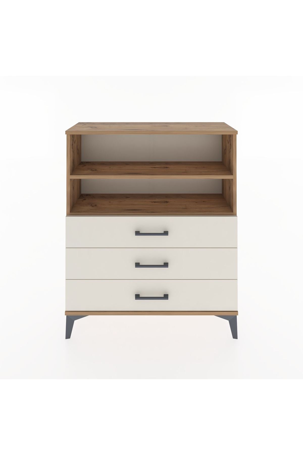 Arges Şifonyer 2 Raflı 3 Çekmeceli 88x30x106 Çam-Aytaşı