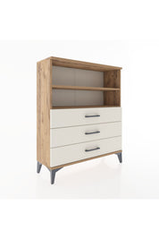 Arges Şifonyer 2 Raflı 3 Çekmeceli 88x30x106 Çam-Aytaşı