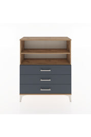 Arges Şifonyer 2 Raflı 3 Çekmeceli 88x30x106 Çam-Antrasit