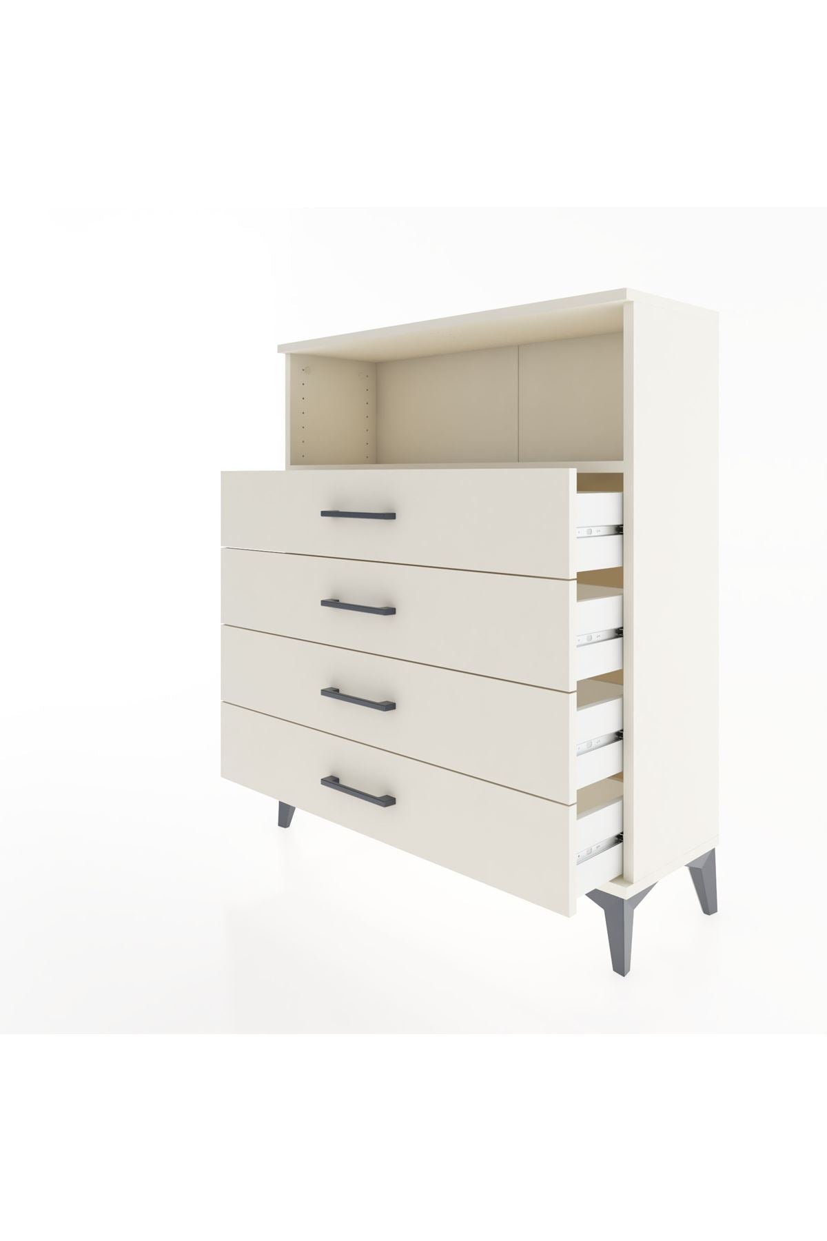 Arges Şifonyer Tek Raflı 4 Çekmeceli 88x30x106 Aytaşı-Aytaşı