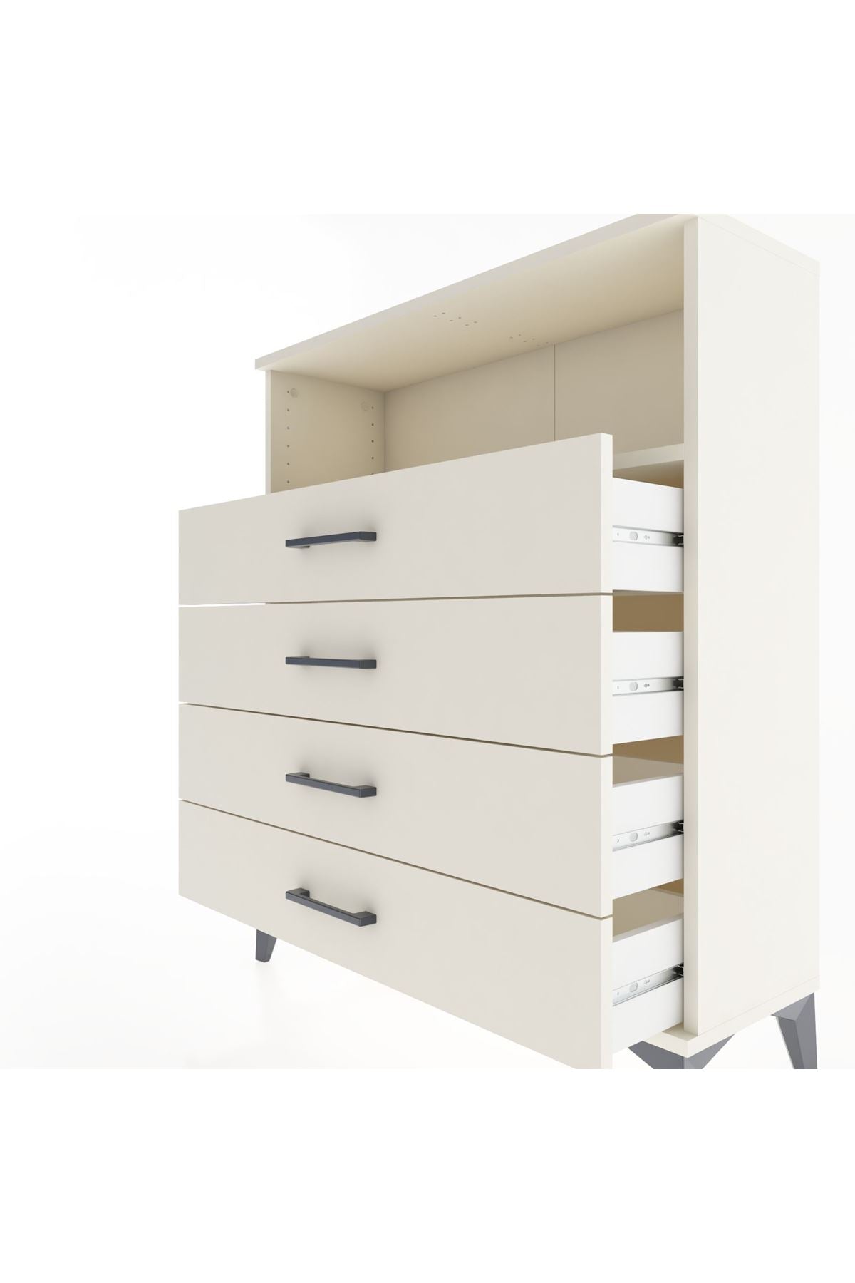 Arges Şifonyer Tek Raflı 4 Çekmeceli 88x30x106 Aytaşı-Aytaşı