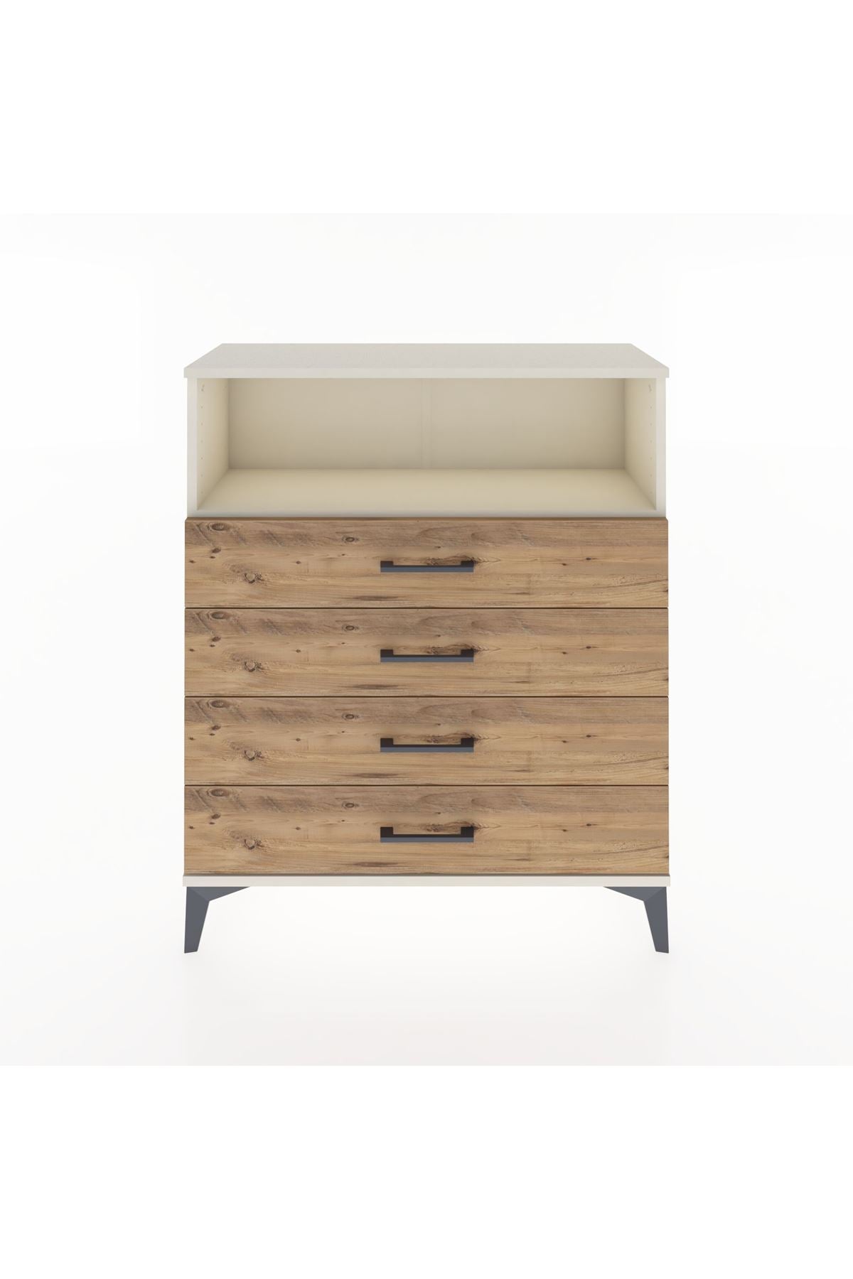 Arges Şifonyer Tek Raflı 4 Çekmeceli 88x30x106 Aytaşı-Çam