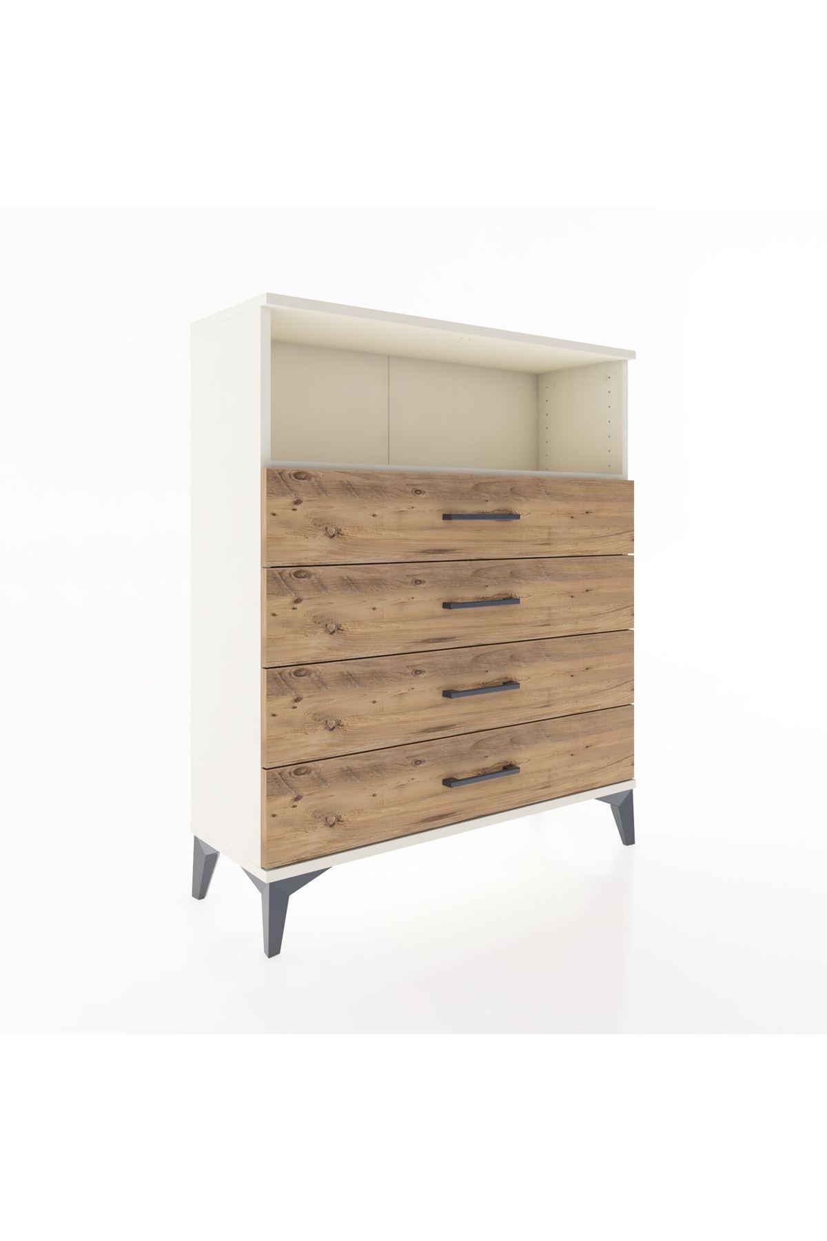 Arges Şifonyer Tek Raflı 4 Çekmeceli 88x30x106 Aytaşı-Çam