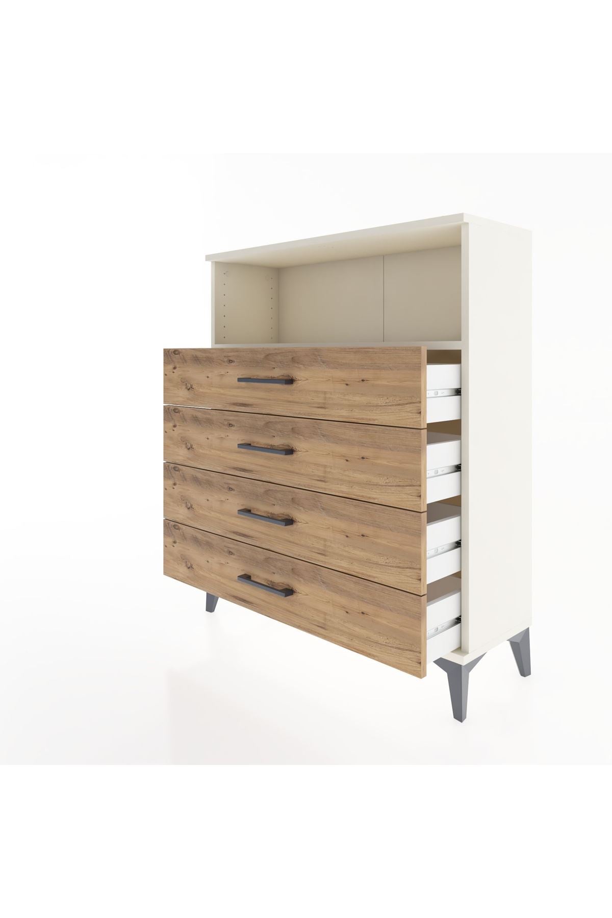 Arges Şifonyer Tek Raflı 4 Çekmeceli 88x30x106 Aytaşı-Çam