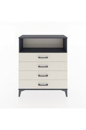 Arges Şifonyer Tek Raflı 4 Çekmeceli 88x30x106 Antrasit-Aytaşı