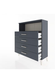 Arges Şifonyer Tek Raflı 4 Çekmeceli 88x30x106 Antrasit-Antrasit